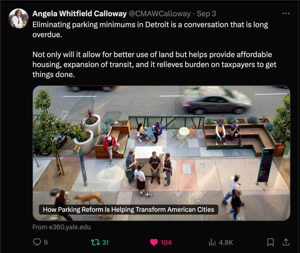 Screenshot of a tweet by Angela Whitfield Calloway.